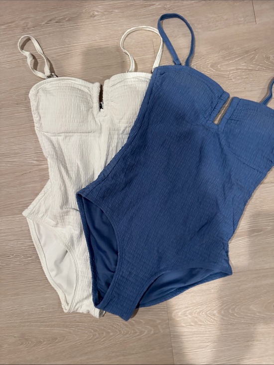 Dkny Other - DKNY One-Piece Swimsuit in Blue and White